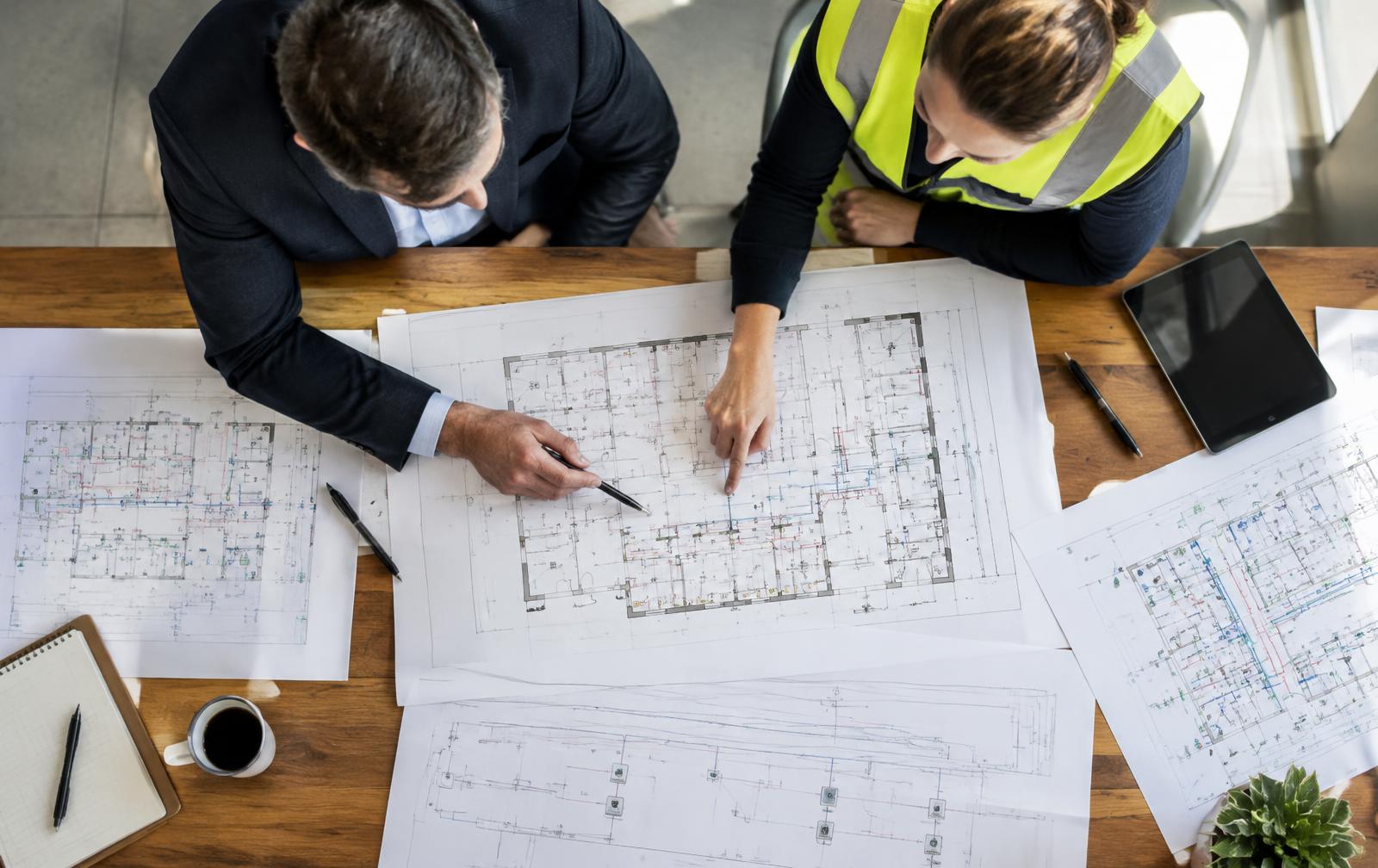 Reviewing floor plans and system drawings
